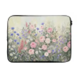 Bloemen - Tuin - Natuur - Kleurrijk laptophoes neopreen klein -3d