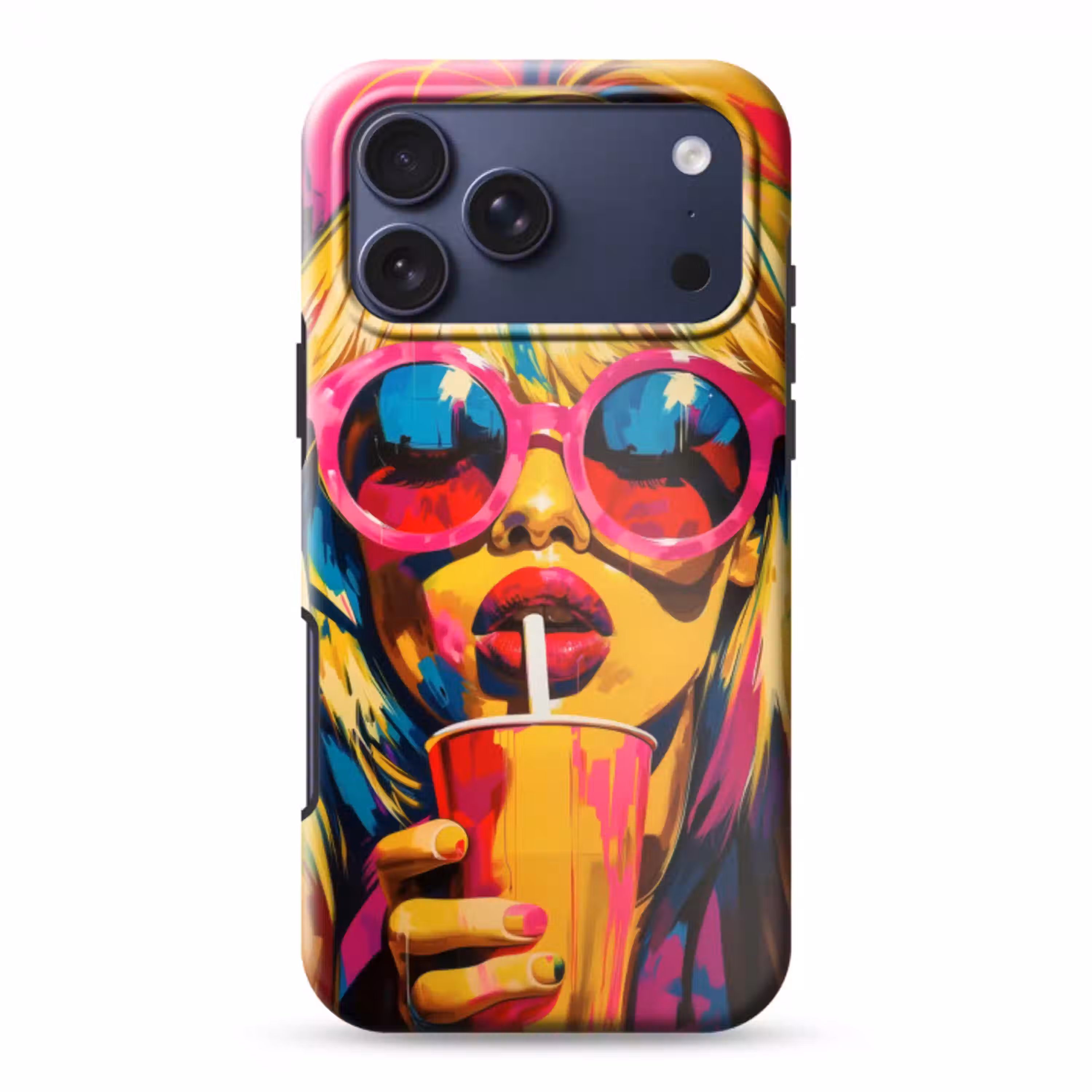 Zonnebril - Roze - Vrouw - Rietje Toughcase MagSafe Apple iPhone 17 Pro Max klein -3d