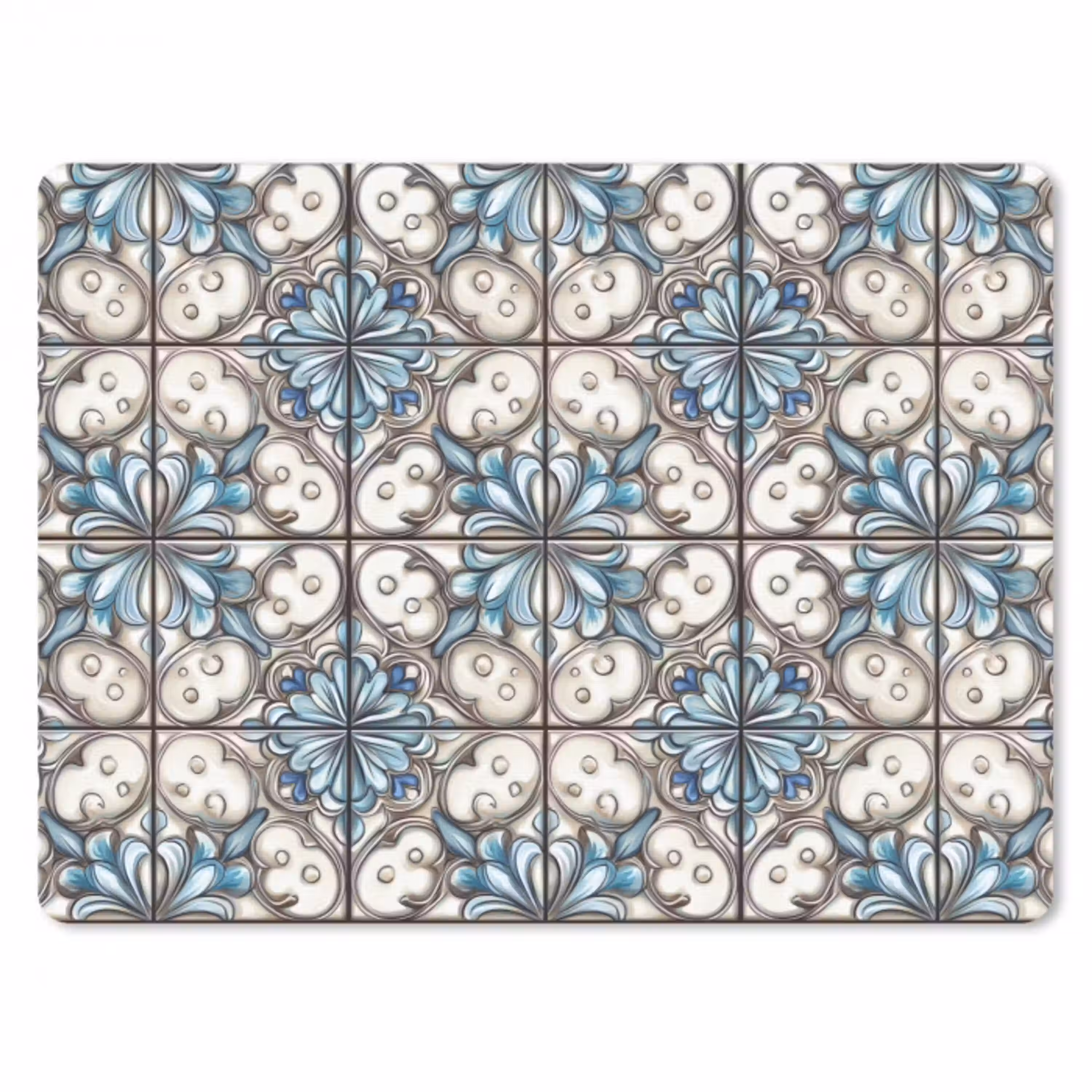 Barok - Tegel - Kleurrijk muismat rubber klein 262 -3d