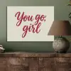 you go girl - Rood - Wit PET vilt klein -sfeer2