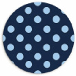 Klassiek - Dots - Blauw Wandcirkel kunststof plaat 5mm dik klein 188 -3d