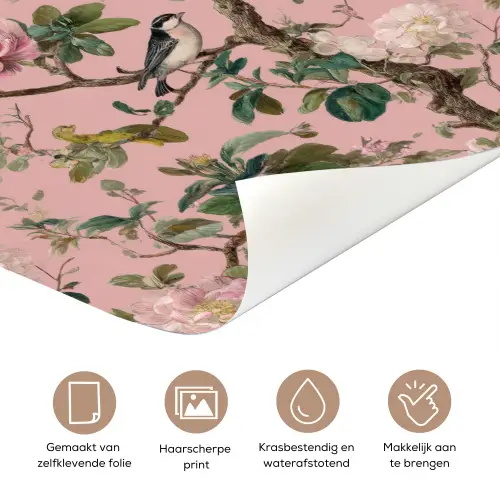 Pioenrozen - Botanisch - Vogel deurposter klein 289 -closeup_NL