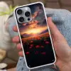 Landschap - Zonsondergang - Bloemenveld Hoesje iPhone 16 Pro Max met koord klein -sfeer3