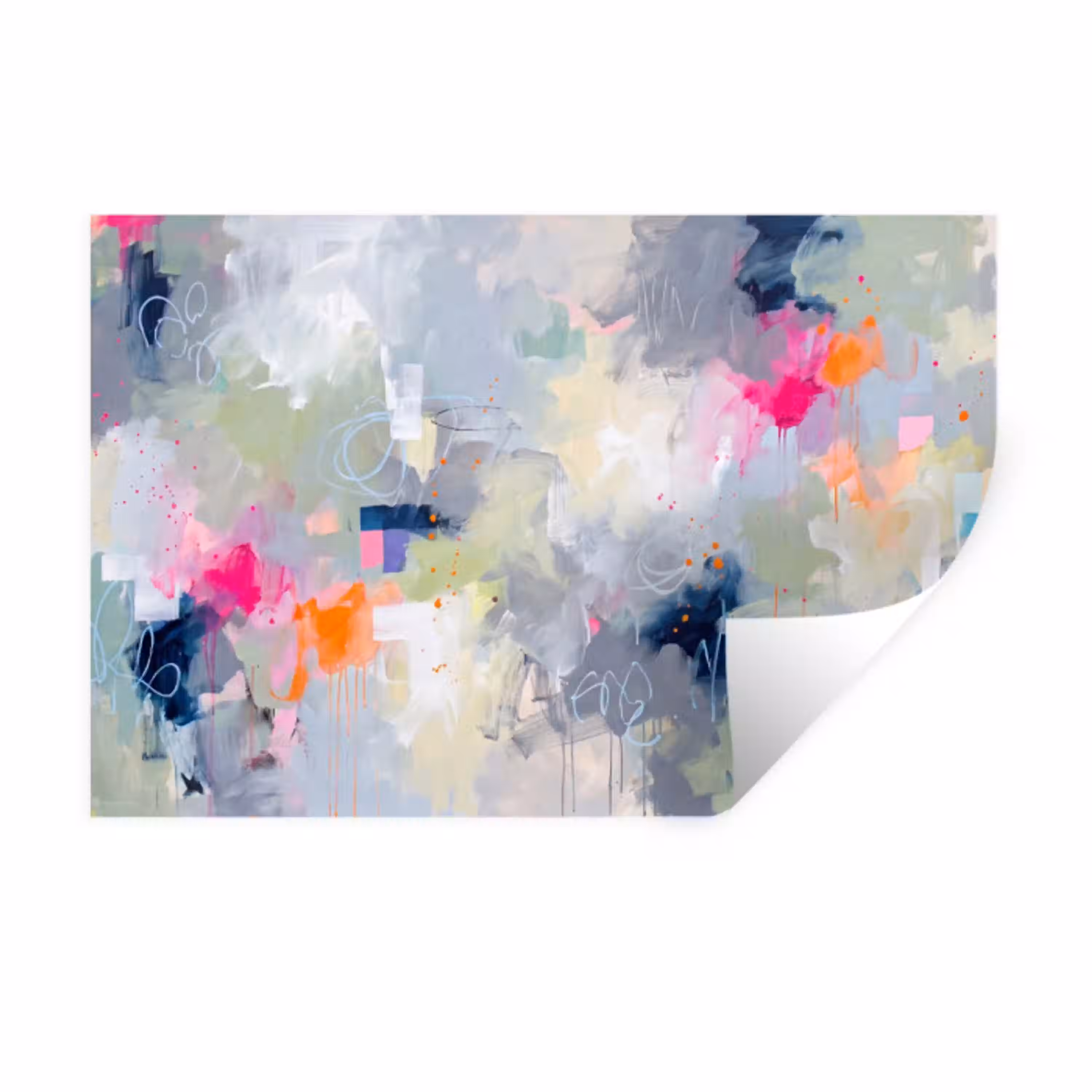 Abstract - Kleurrijk - Modern - Kunst Muursticker klein -3d