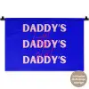 Blauw - Daddy's - Blokletters Wandkleed katoen klein -t3d_DE