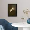 Takken - Katoen - Wit - Bollen fotolijst zwart zonder passe partout klein -sfeer4