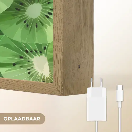 Kiwi - Groen - Pitten Light Box met batterij (Wandlamp) middel -USP_websiteoplaadbaarNL