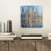 Skyline - Wolkenkrabbers - Water - Blauw plexiglas 5mm klein -sfeer1