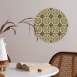 Ornament - Patroon - Groen Akoestische PET Vilt - Rond klein 838 -sfeer3
