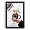 Koffie - Mok - Kan - Therapie fotolijst zwart zonder passe partout klein -3d