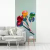 Lollys - Schaduw - Drie - Blauw fotobehang vinyl groot -woonkamer