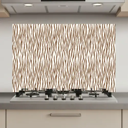 Bruin - Patroon - Zebra keuken achterwand spatscherm klein 900 -3d_website