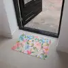 Blauw - Roze - Bloemen Deurmat klein -sfeer5