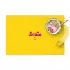 Smile - Geel - Roze Placemat vinyl groot -zzzproduct_Kitchenyeah-website
