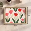Tulpen - Modern - Roze Dienblad Rechthoek middel -USP_Formaat