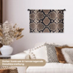 Slangenprint - Python - Bruin Wandkleed katoen klein -tsfeer1_DE