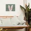 Hazen - Oren - Roze tuinposter los doek klein -sfeer7