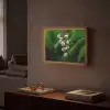 Bloemen - Wit - Bladeren - Lelietjes Light Box met batterij (Wandlamp) middel -sfeer1