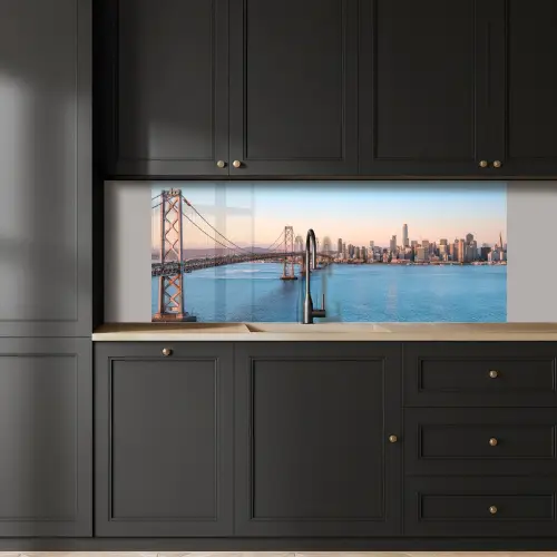 Water - Brug - Skyline - Modern keuken achterwand 2 middel -sfeer1