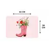 Cowboylaarzen - Roze - Boeket - Bloemen Placemat vinyl groot -specs