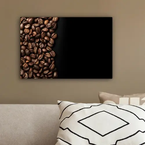 Koffiebonen - Zwart - Eenvoudig canvas 2cm klein -sfeer3