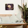 Poort - Paars - Bloemen tuinposter los doek klein -sfeer7