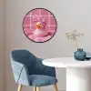 Badeend -Strik - Roze Fotolijst rond zonder passe partout klein -sfeer2