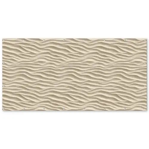 Zand - Golven - Beige Balkonbeschermer Duitsland klein 596 -zz_3d