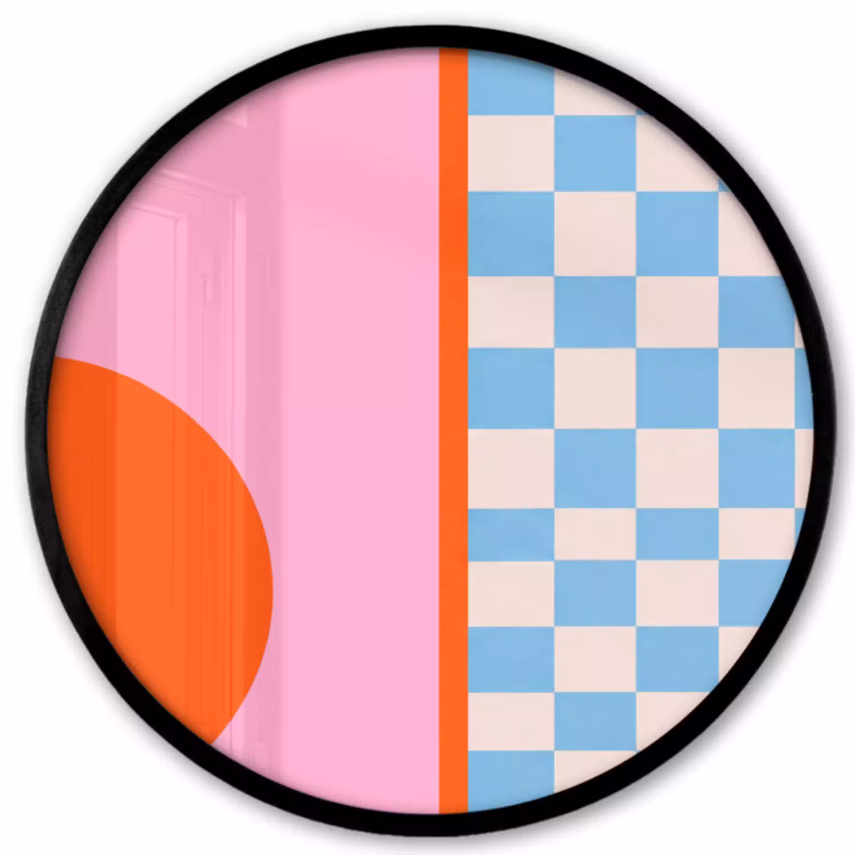 Abstract - Vormen - Geometrisch - Modern - Kleurrijk Fotolijst rond zonder passe partout klein -3d