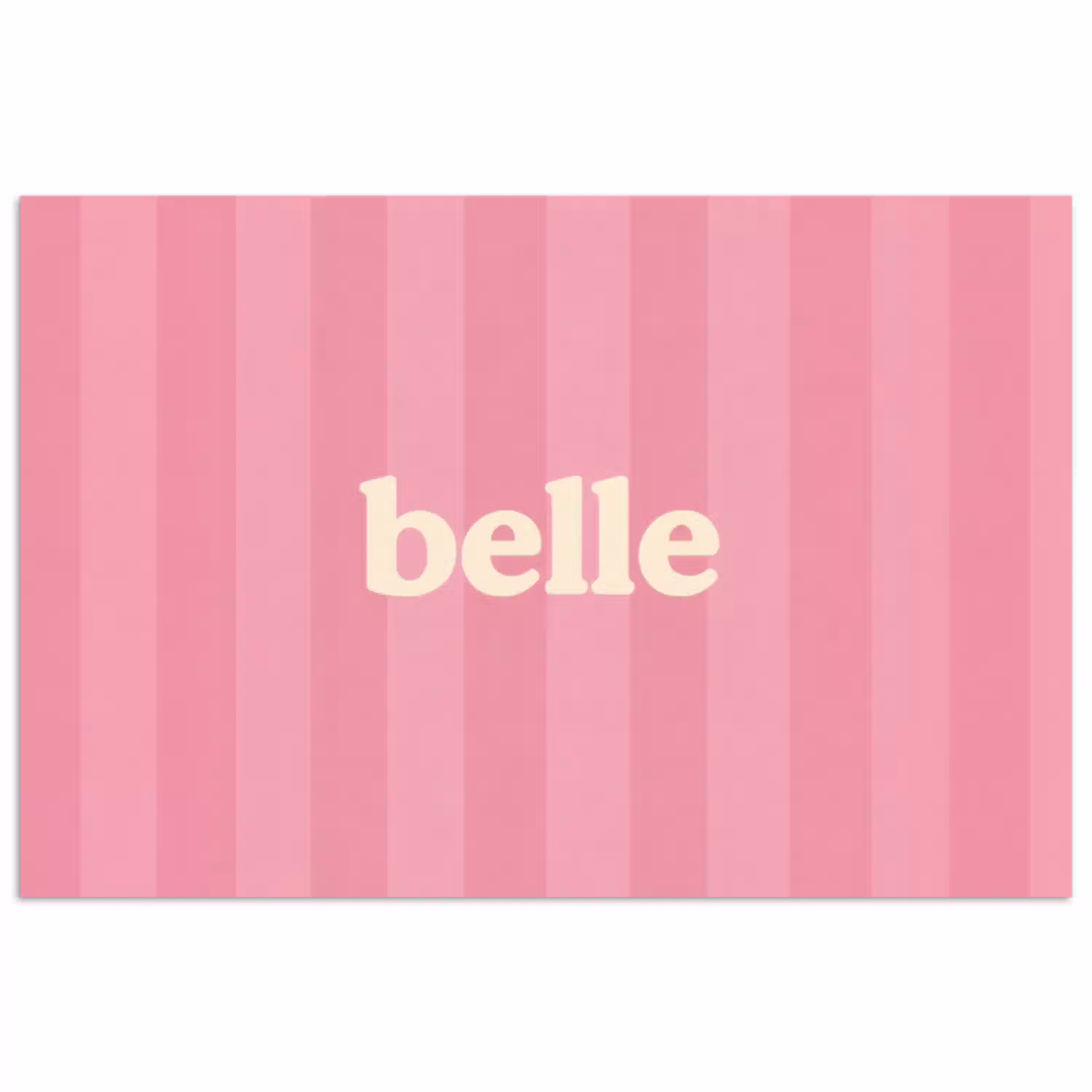 Roze - Gestreept - Belle poster papier klein -3d