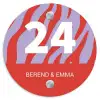 Rood - Paars - Zebra - Klassiek Naambord Rond klein -3d