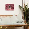 Bloemen - Roze - Astronaut tuinposter los doek klein -sfeer7