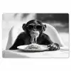 Aap - Spaghetti - Zonnebril - Zwart wit - Cool - Dier Placemat vinyl groot -zzsfeer1_Kitchenyeah-website