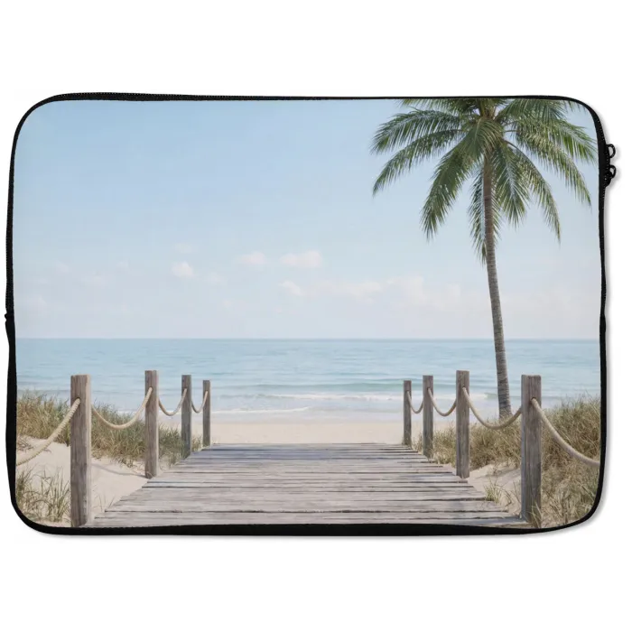 Palmbomen - Pad - Horizon laptophoes neopreen klein -zkaufland3dotto