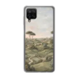 Landschap - Heuvels - Zandpad - Groen Telefoonhoesje Samsung Galaxy A12 klein -3d