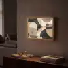 Abstract - Vormen - Modern - Beige Light Box met batterij (Wandlamp) middel -sfeer1