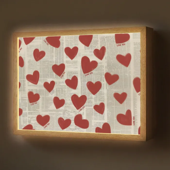 Hartjes - Krant - Loveyou Light Box met batterij (Wandlamp) middel -z3d_website