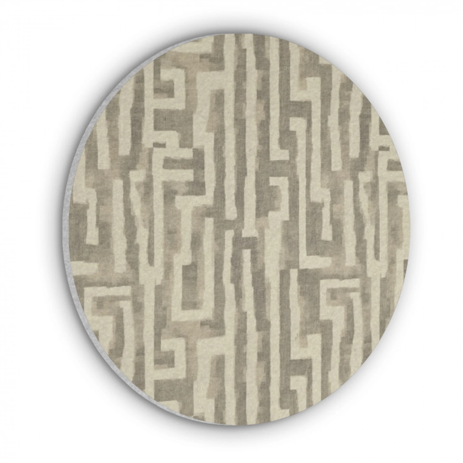 Abstract - Geometrisch - Groen Akoestische PET Vilt - Rond klein 838 -3d