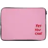Yes you can do it - Rood - Roze laptophoes neopreen klein -zkaufland3dotto