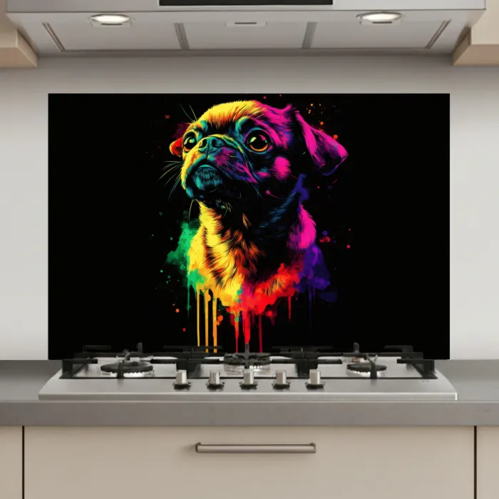 Puck - Hond - Verf - Kleuren keuken achterwand spatscherm klein -3d_website