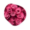 Rozen - Pink - Bloem Wandcirkel Organisch Plexiglas middel -3d