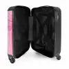 Grote bladeren in verschillende tinten roze NBS - Handbagage koffer - Kinderen Unisex middel -binnenkant