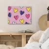 Hartjes - Valentijn - Patroon - Kleurrijk PET vilt klein -sfeer3
