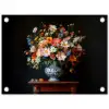 Boeket - Roze - Bloemen - Vaas tuinposter los doek klein -3d