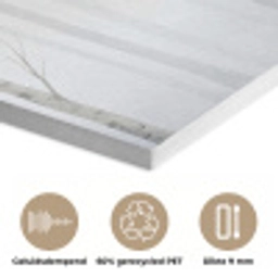 Bos - Bomen - Mist - Natuur - Illustratie - Grijs PET vilt klein -closeup_NL
