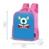 Dierenportret - Monster - blauw Kinderrugzak - Roze middel -productfoto_formaten