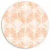 Waaier - Patroon - Perzik Wandcirkel kunststof plaat 5mm dik klein 188 -3d