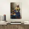 Het melkmeisje - Schilderij van Johannes Vermeer plexiglas 5mm klein -sfeer1