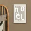 Kerstmis - Quotes - Noël - Wit - Beige canvas 2cm klein -sfeer3