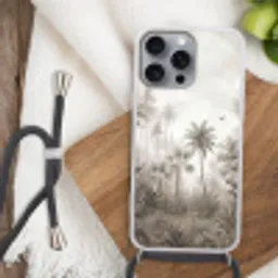 Jungle - Palmbomen - Natuur Hoesje iPhone 16 Pro Max met koord klein -sfeer4
